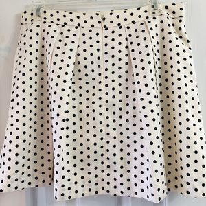J. Crew Polka Dot Pleated Mini Skirt